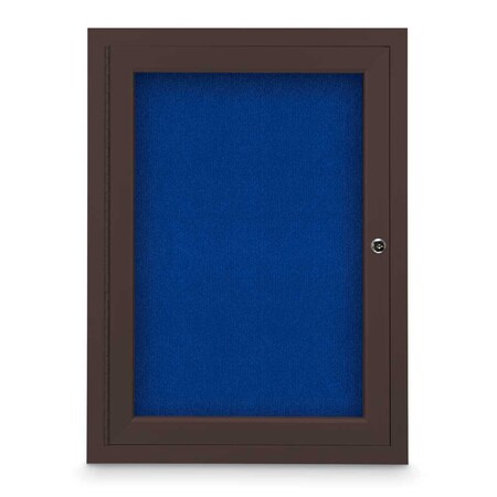 United Visual Products Sliding Door Indoor Enclosed Corkboard, 7 UV9028ACSH-BLACK-BUFF